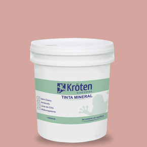 Tinta Rosa Roxaparede Tinta Mineral Respirável para Parede - Rosa Imperial